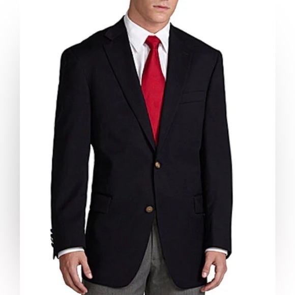 Hart Schaffner Marx Navy Classic Sportcoat Blazer size 43R - Picture 1 of 9